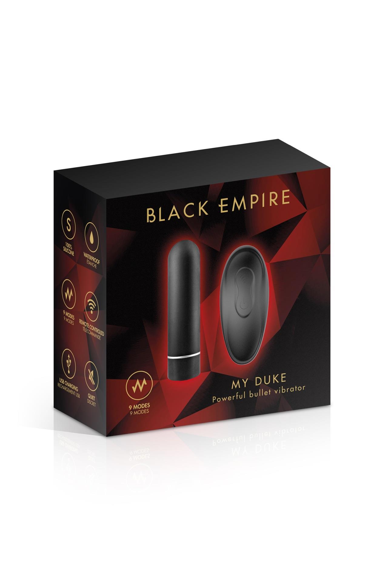 Mini wibrator My Duke z pilotem Black Empire USB - obrazek 2