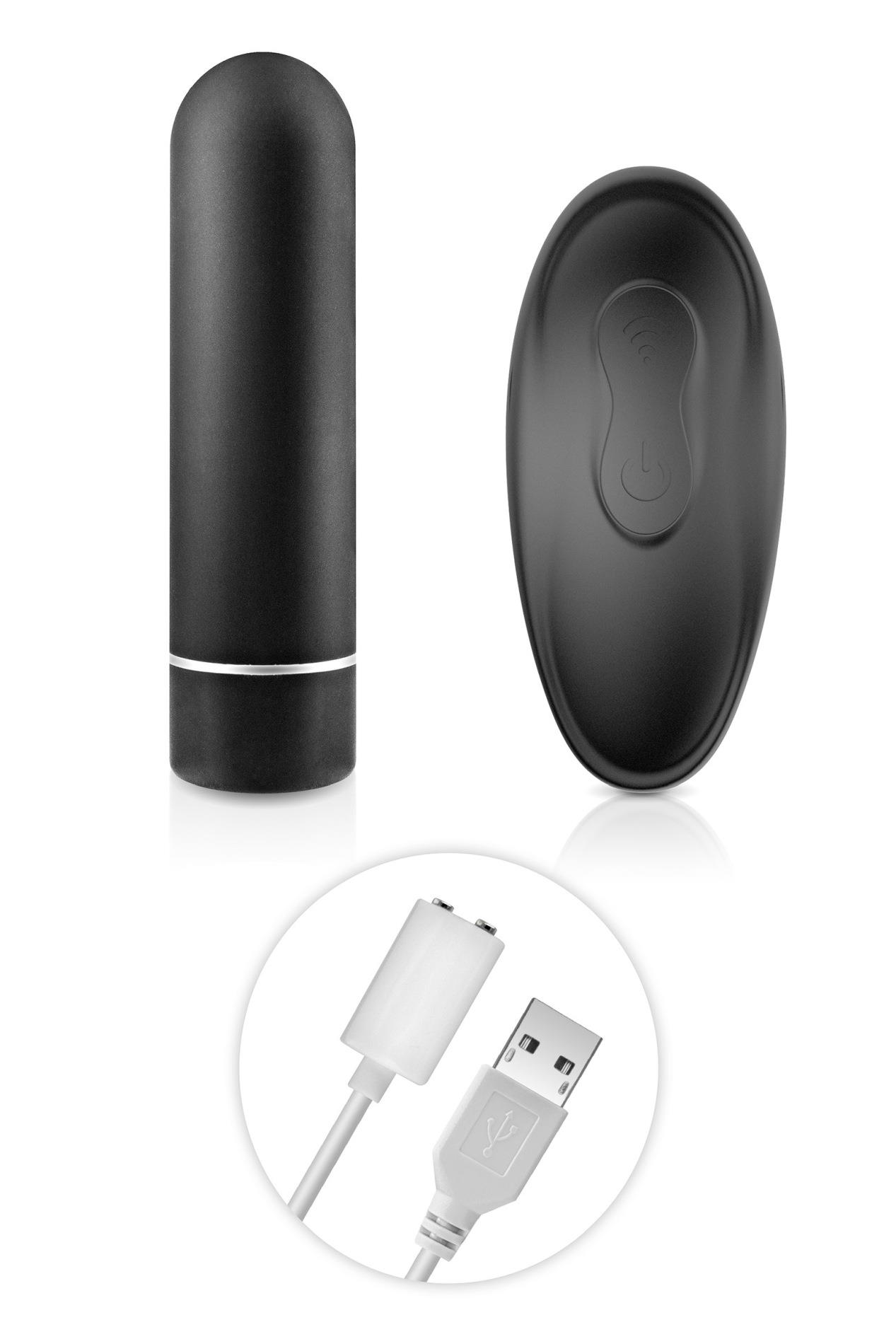 Mini wibrator My Duke z pilotem Black Empire USB - obrazek 4