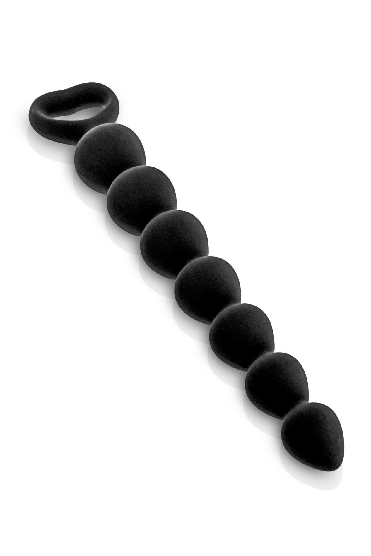 Pręt analny silikonowy Glamy Back Love czarny 25 cm - obrazek 3