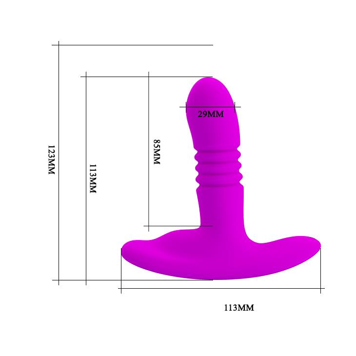 Wibrator analny silikonowy Pretty Love Heatcher 12 wibracji USB zdalny - obrazek 4