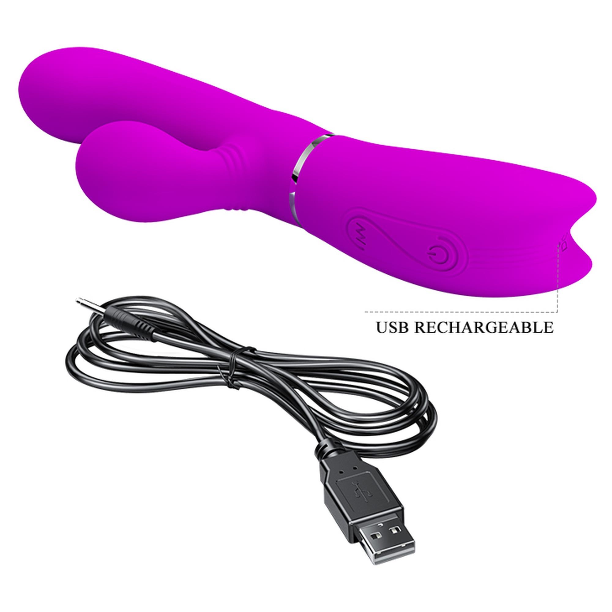 Wibrator łechtaczkowy punktu G Pretty Love 12 wibracji silikonowy USB - obrazek 6