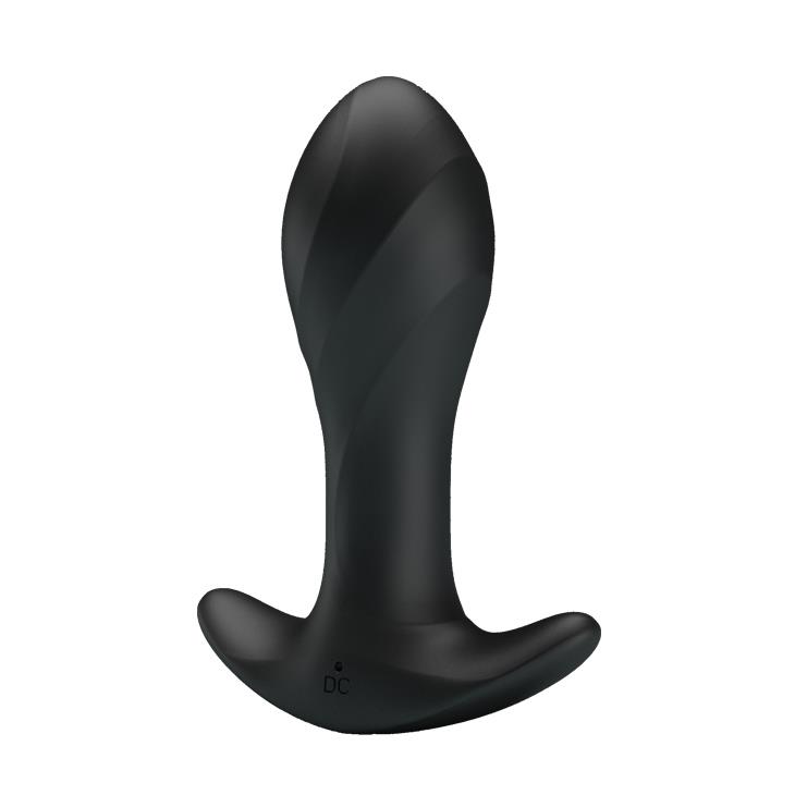 Korek analny wibrujący Pretty Love silikonowy 12 funkcji USB czarny 10