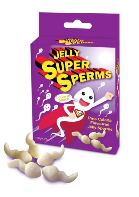 Żelki erotyczne Super Sperms białe pina colada Spencer & Fleetwood