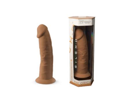 Dildo z cyberskóry Silexd Model 2 karmelowy 19 cm z przyssawką