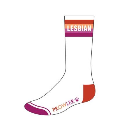 Skarpetki Prowler Lesbian z napisem na ściągaczu