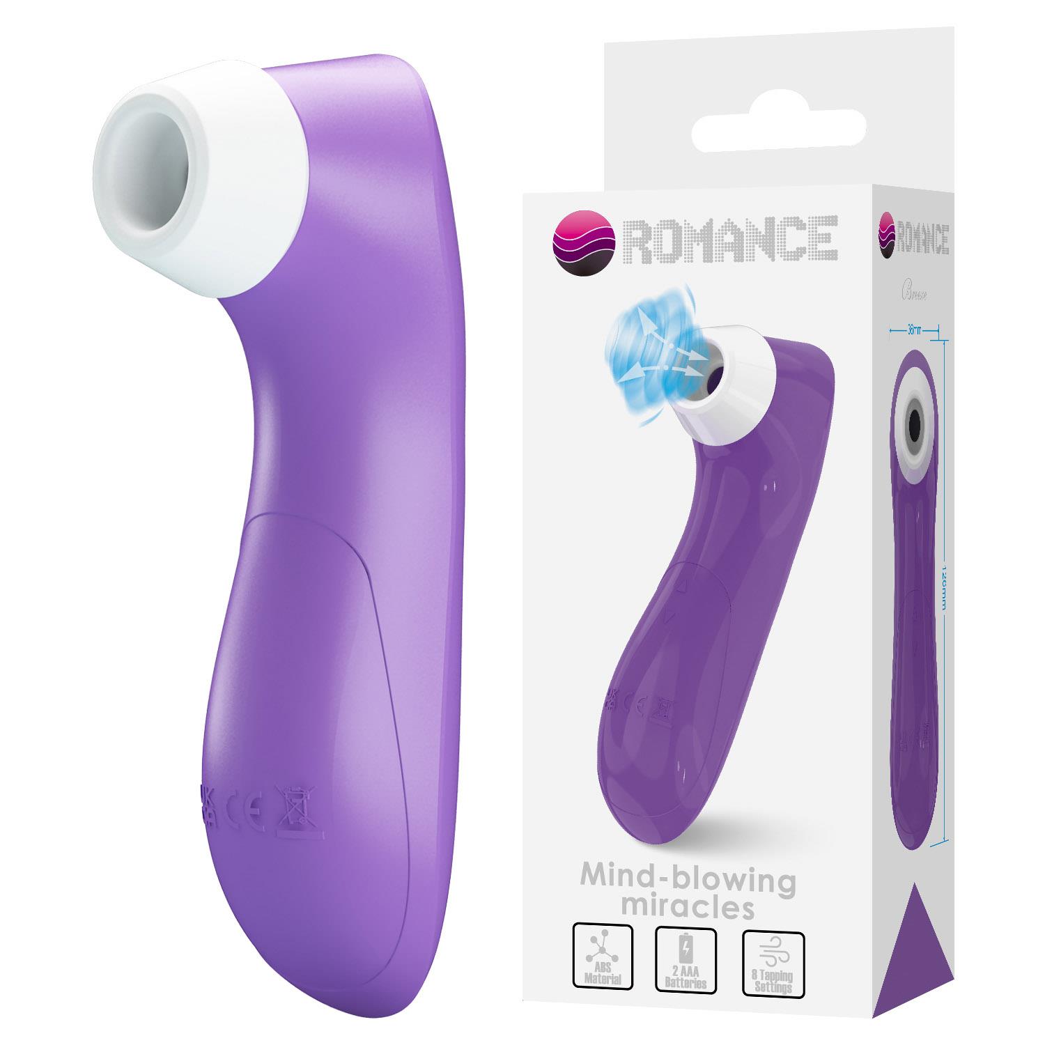 Kompaktowy stymulator ssący Breezer Romance fioletowy - obrazek 3