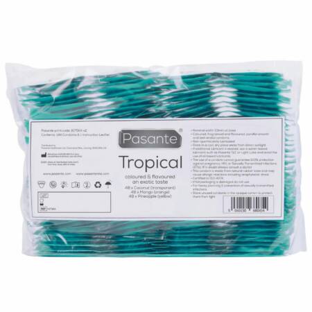 Prezerwatywy Pasante Tropical mango ananas kokos 144 szt