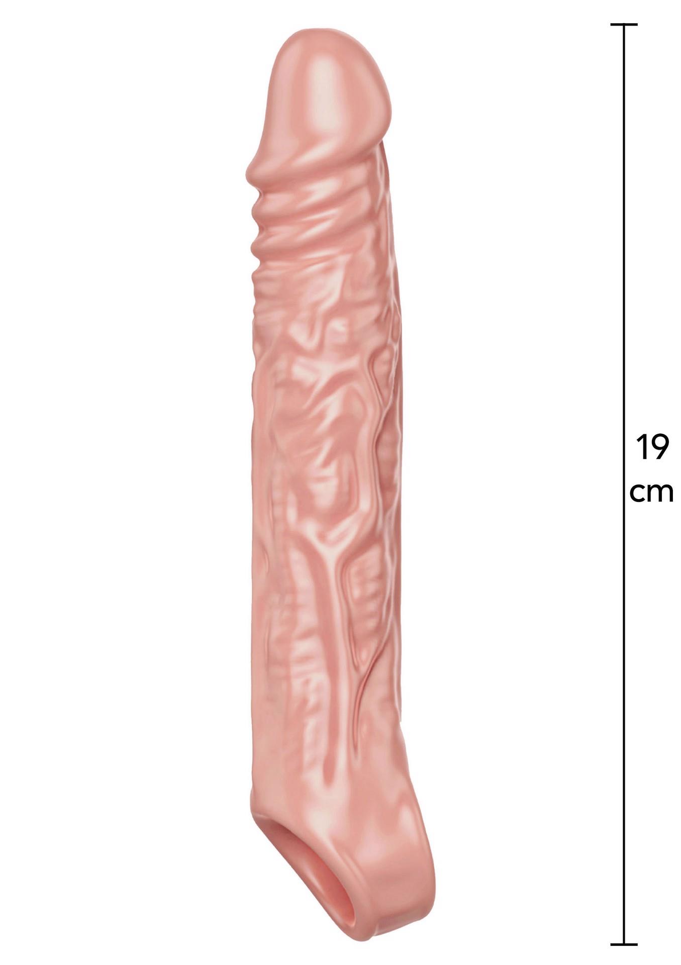 Nakładka erekcyjna ToyJoy Get Real Large 19 cm TPE - obrazek 2