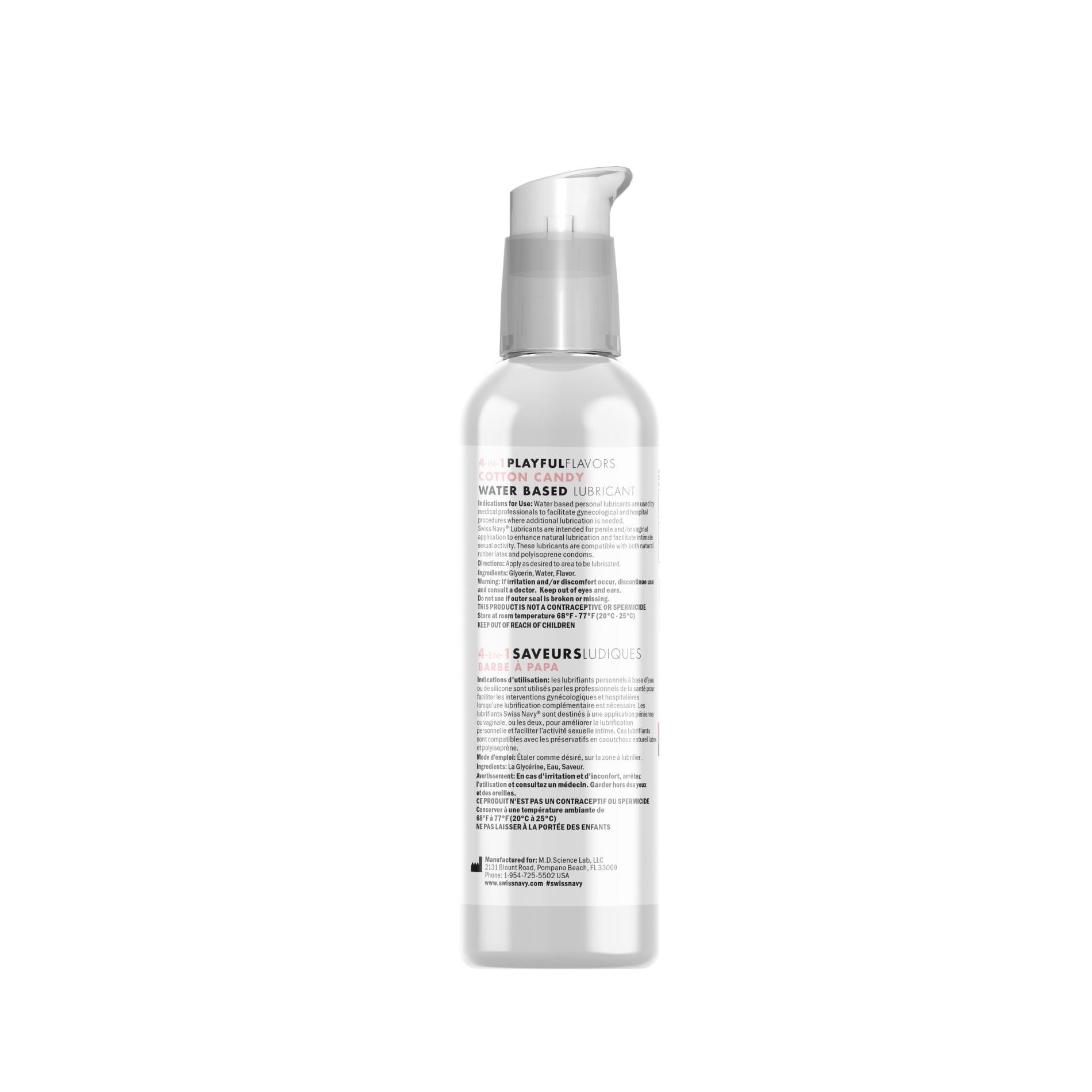 Lubrykant 4 w 1 Swiss Navy smak waty cukrowej 118 ml - obrazek 2