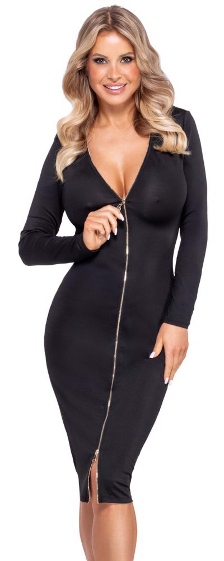 Czarne body Cottelli Bondage z otwartym krokiem i kajdankami L - obrazek 3