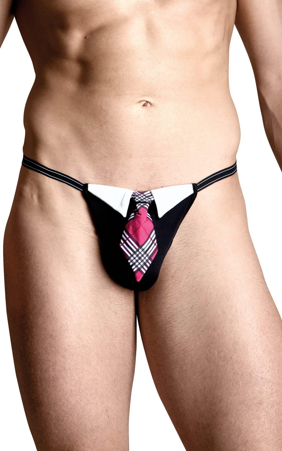 Męskie stringi z motywem SoftLine Collection 4491 czarny S/L
