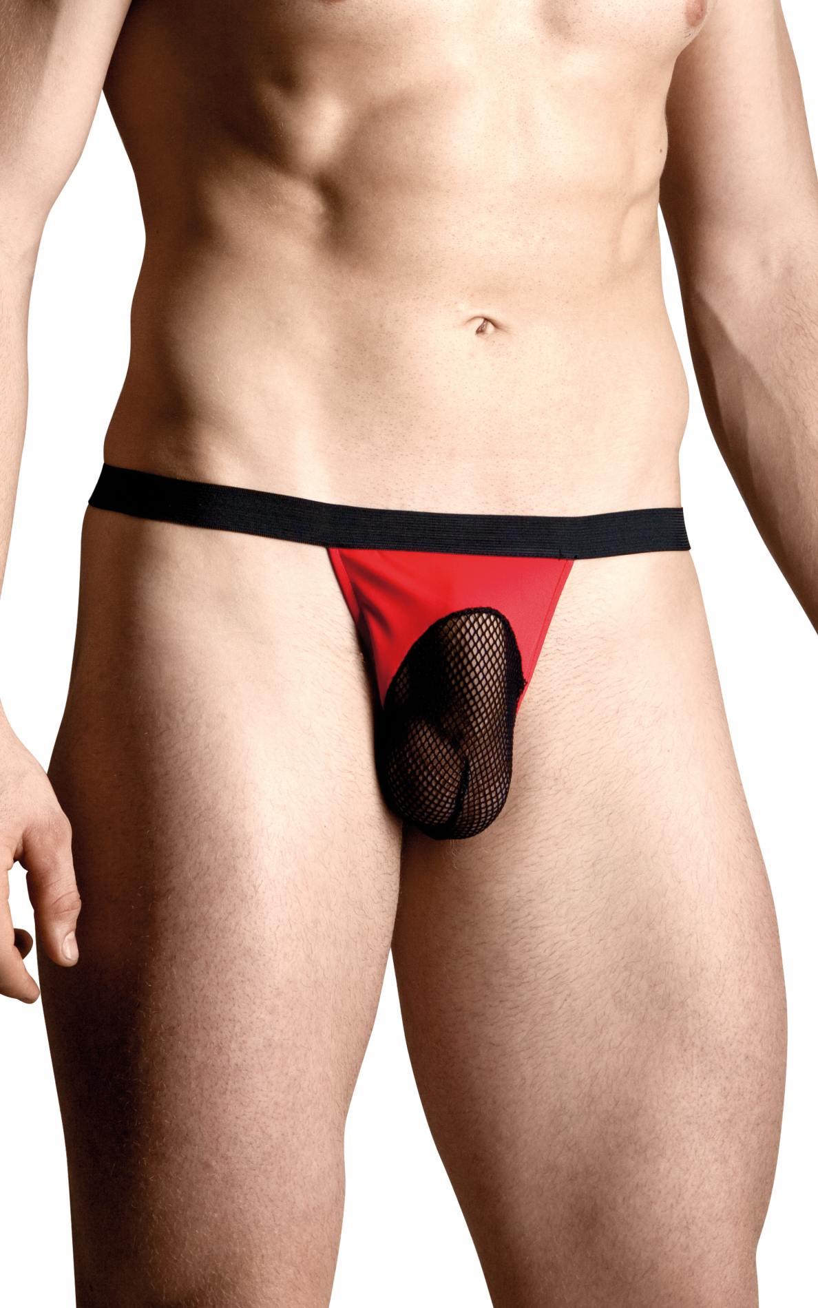 Seksowne stringi męskie Softline regulowane czerwone XL