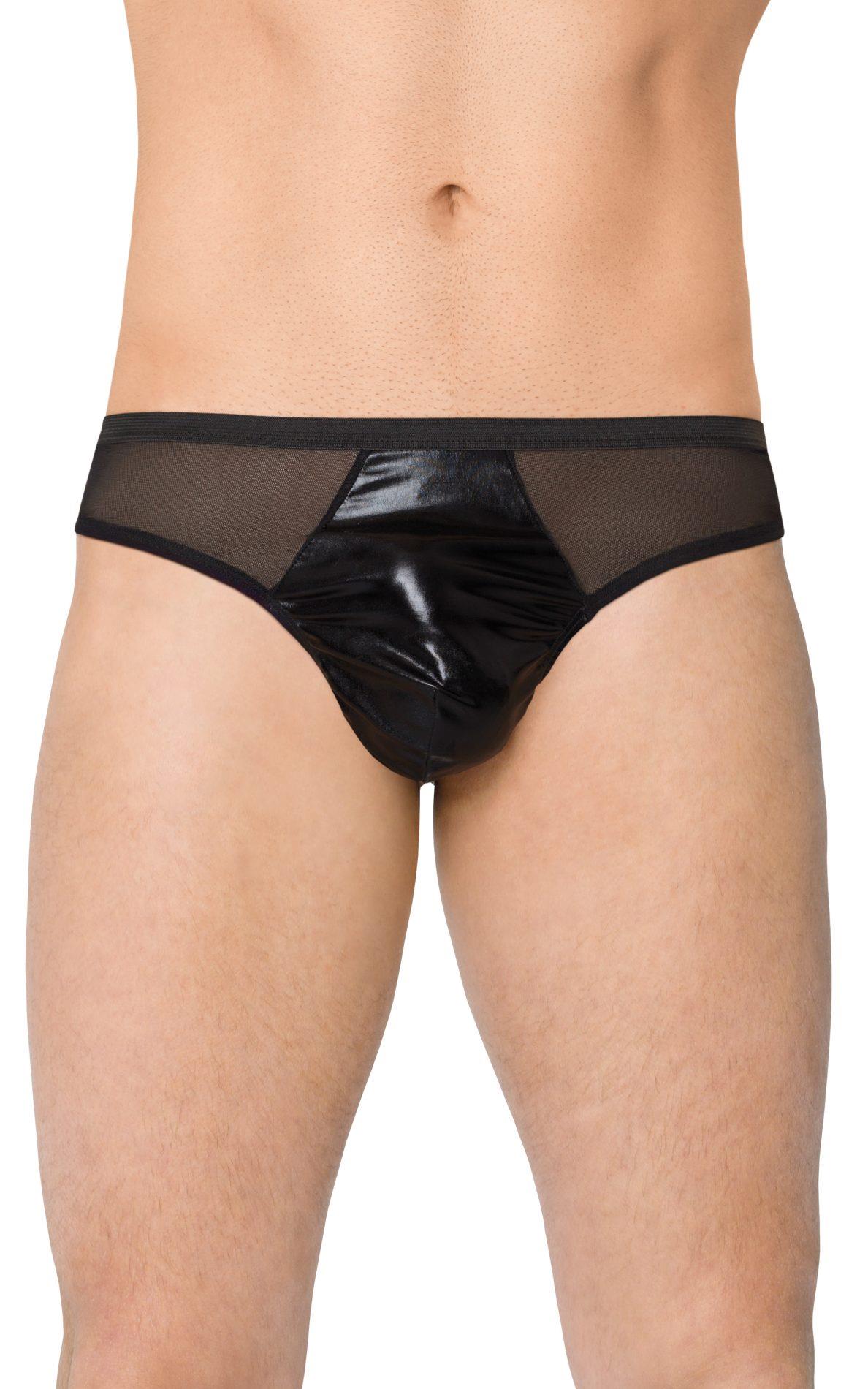 Stringi męskie wycięte SoftLine 4517 czarne XL