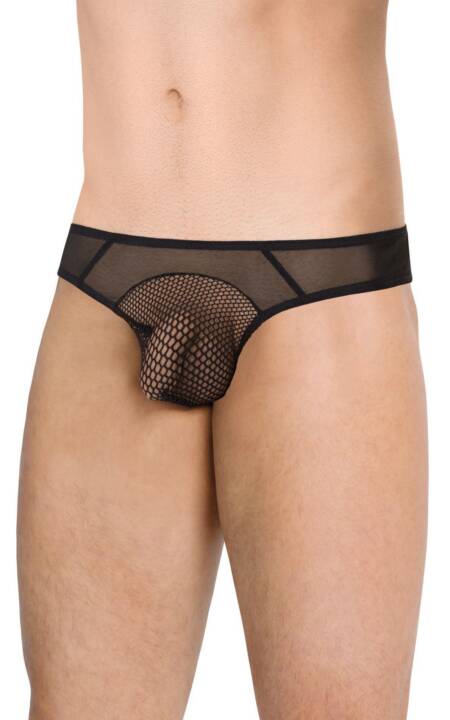 Stringi męskie super wycięte SoftLine 4525 czarne XL
