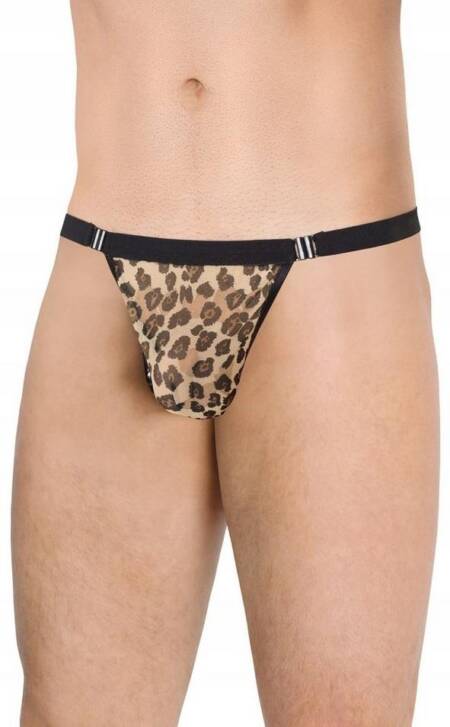 Stringi męskie panterkowe SoftLine 4528 OneSize