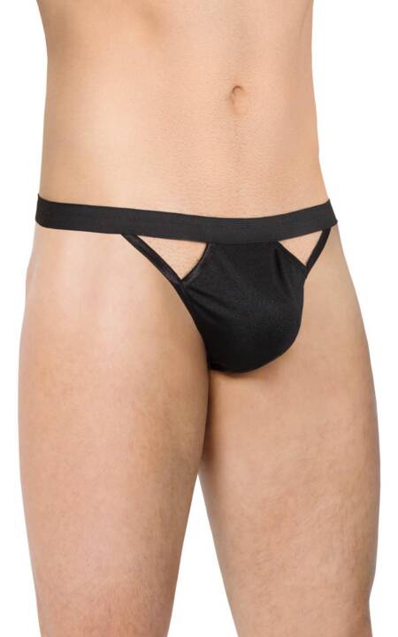 Stringi męskie super wycięte SoftLine 4530 czarne OneSize