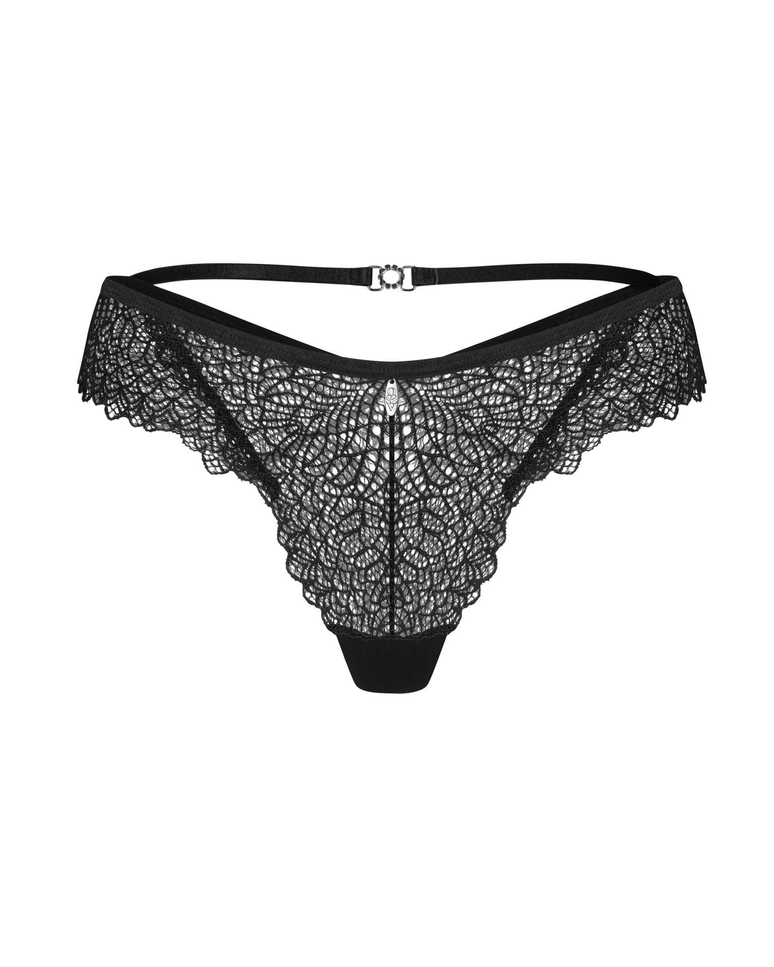 Figi koronkowe Iliosa Obsessive czarne L/XL - obrazek 2