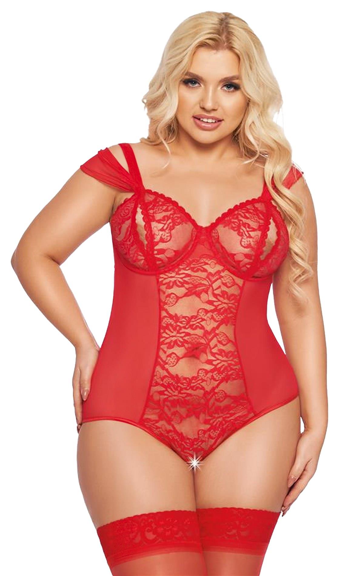 Body Dora SoftLine Collection czerwone 3XL
