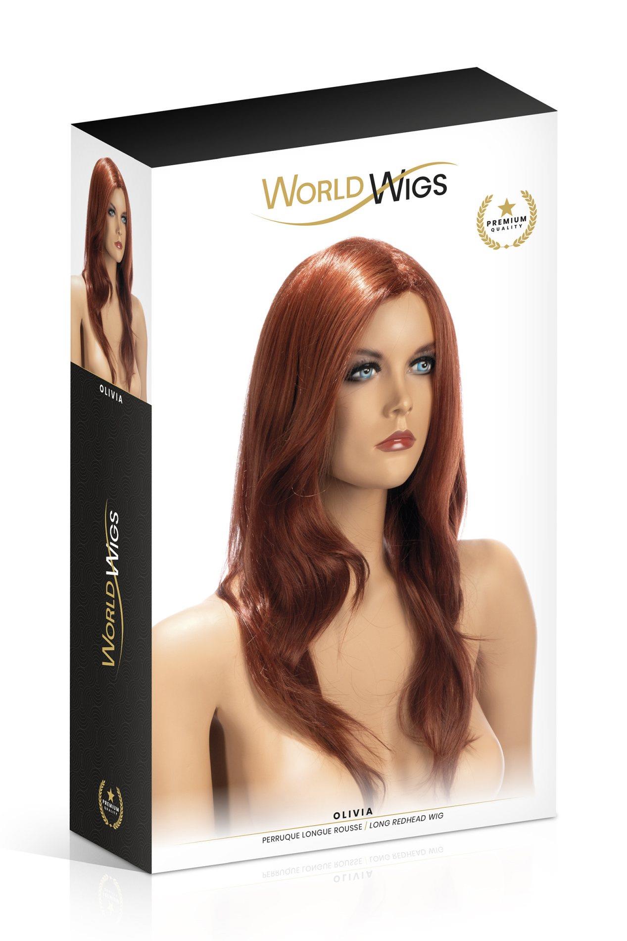 Peruka długa Olivia ruda World Wigs - obrazek 2