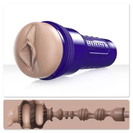 Masturbator Fleshlight Boost Bang beżowy z regulacją ssania