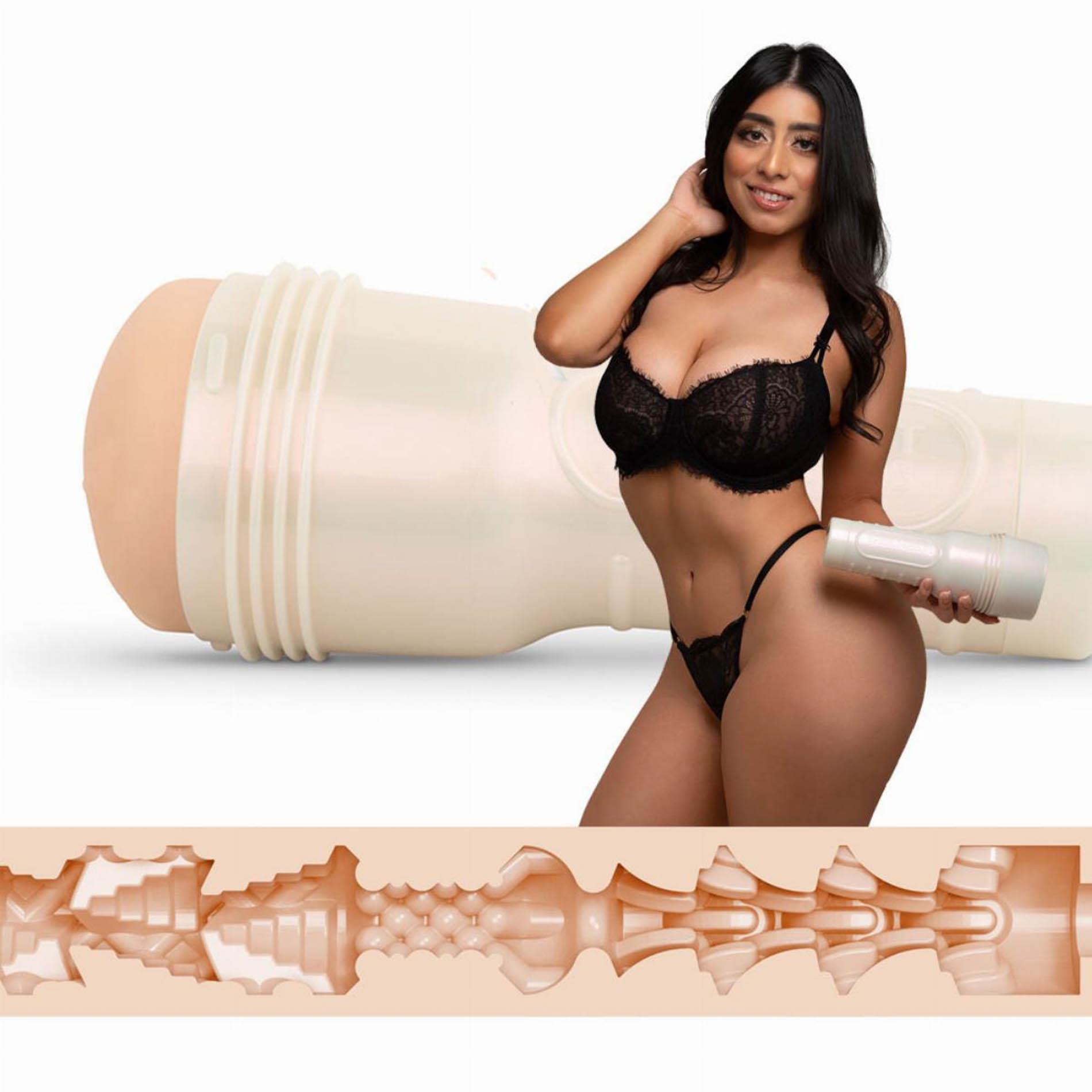 Masturbator Fleshlight Violet Myers beżowy 25 cm - obrazek 2