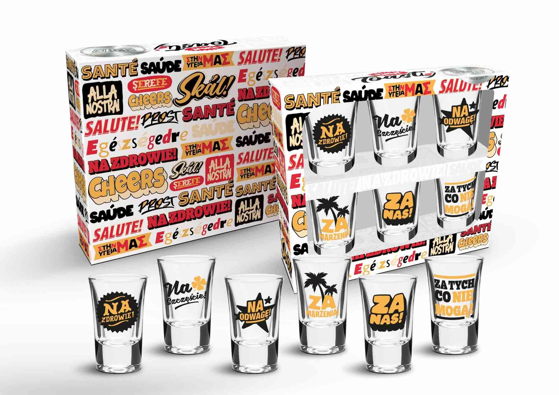 Zestaw 6 kieliszków Toasty 35 ml House of Mugs