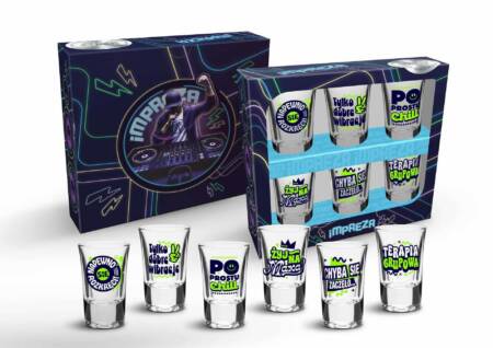 Zestaw 6 kieliszków Impreza 35 ml House of Mugs