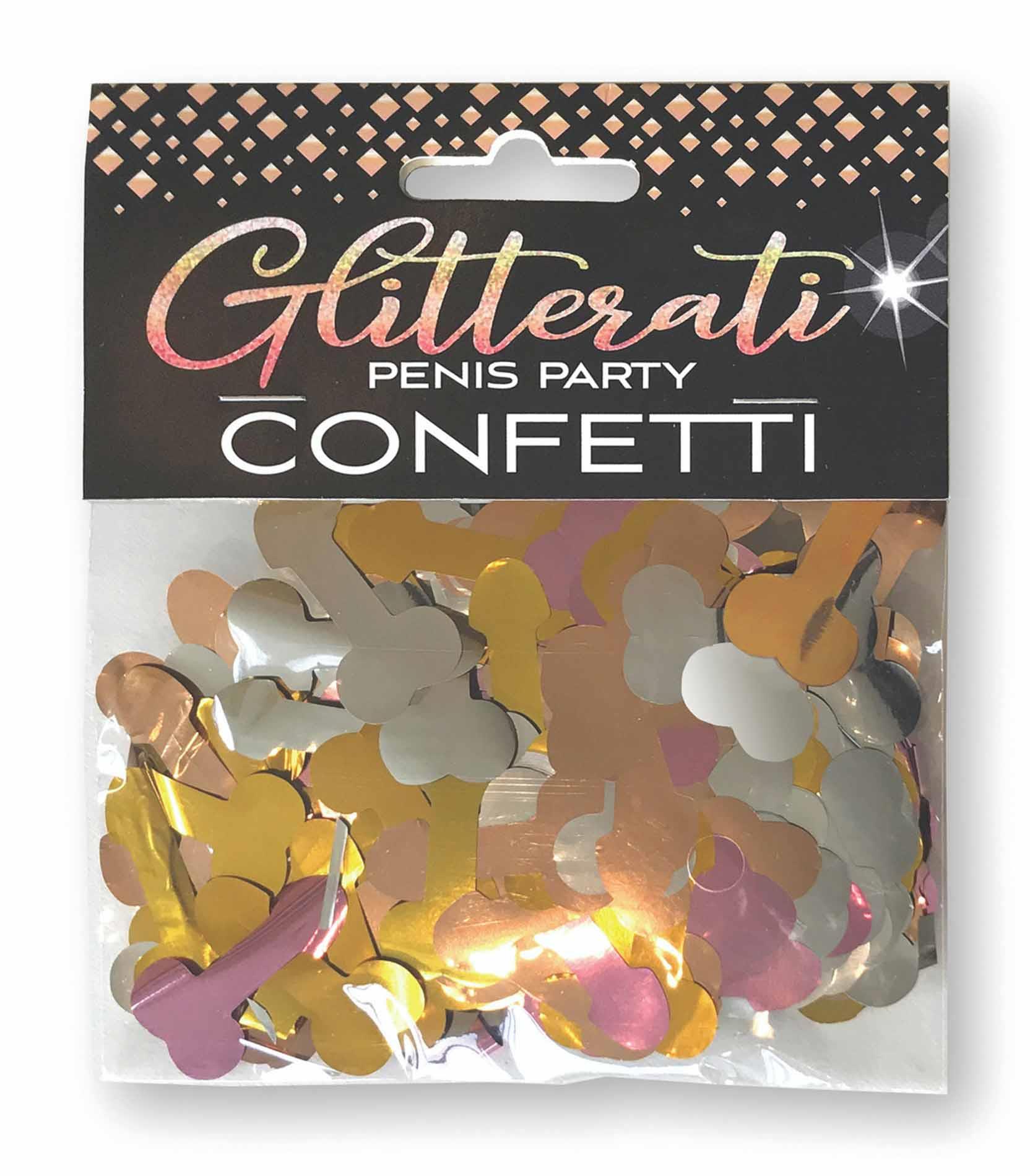 Konfetti penisowe Glitterati metaliczne 85 g - obrazek 2