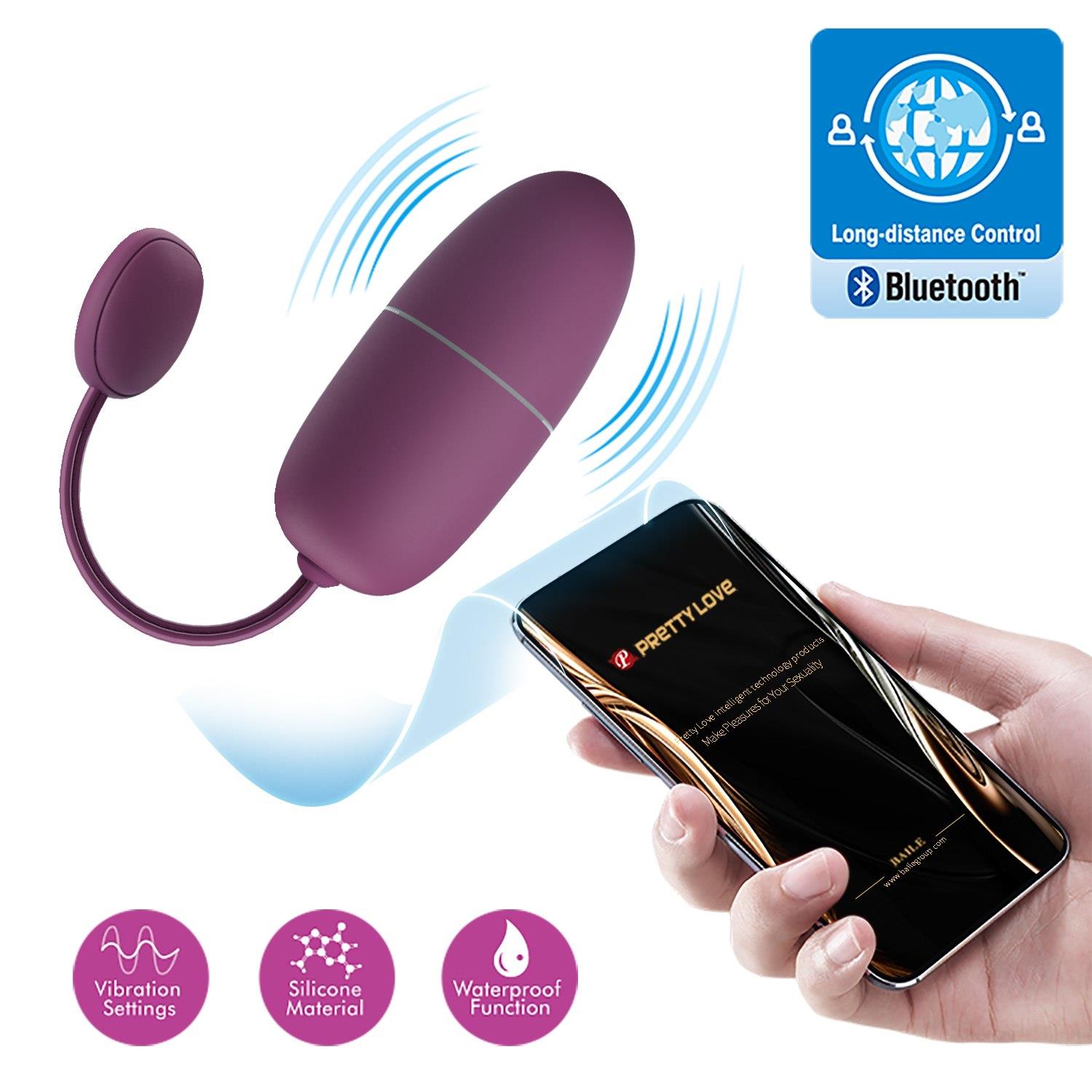 PRETTY LOVE - Nymph, 12 vibration functions Mobile APP Long-distance Control, ABS, 1 AAA battery - obrazek 5