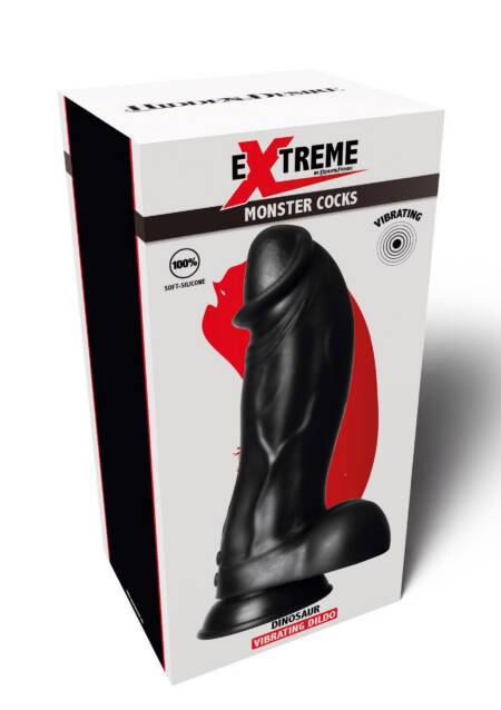 Dildo wibrujące dinozaur Hidden Desire czarny 22 cm