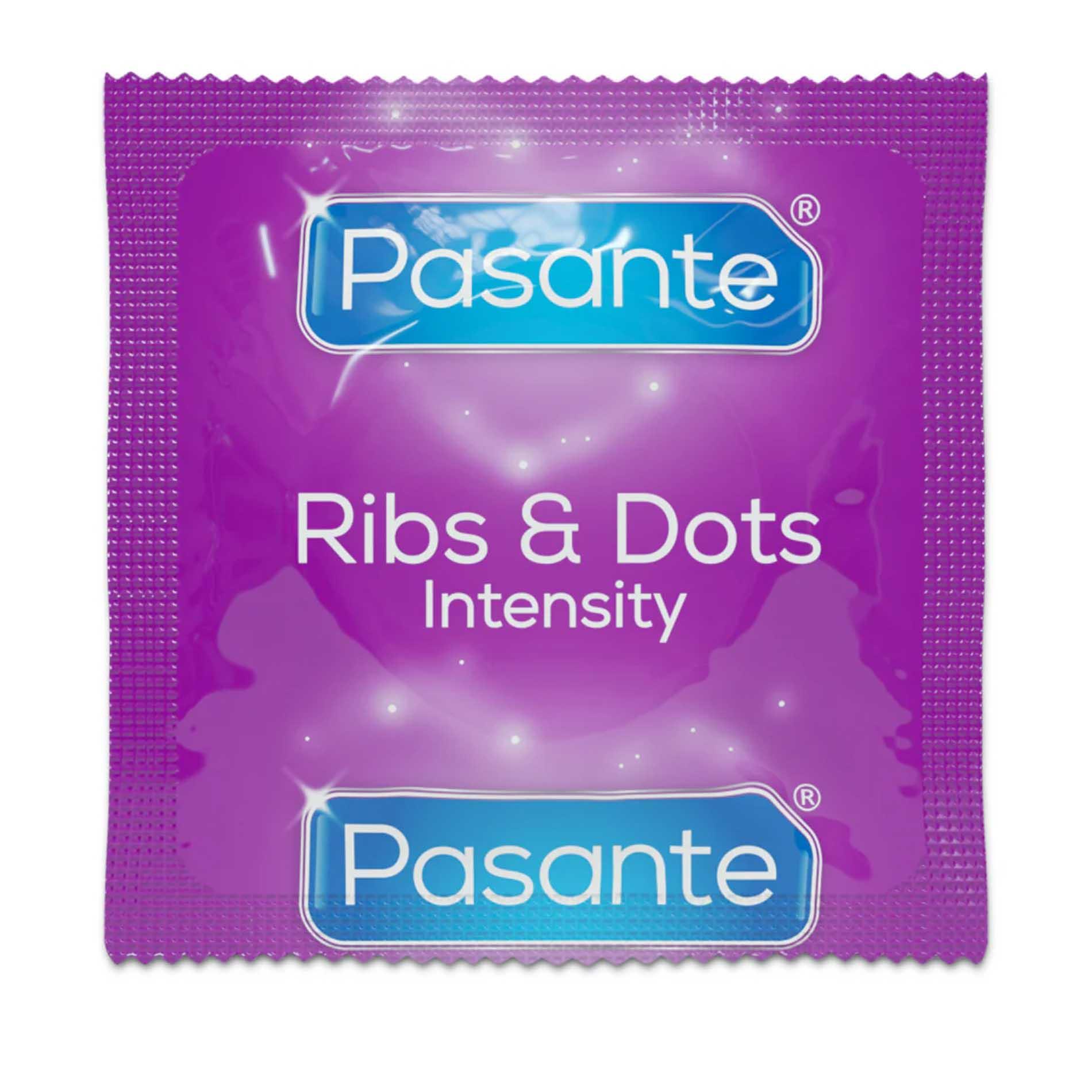 Prezerwatywy Pasante Ribs Dots Intensity prążkowane kropkowane 144 szt - obrazek 2