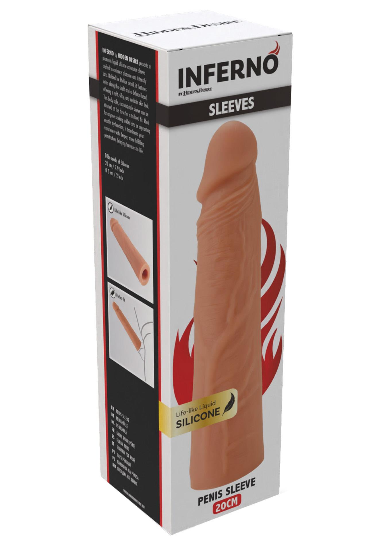 Nakładka przedłużająca silikonowa Hidden Desire Inferno 20 cm - obrazek 3