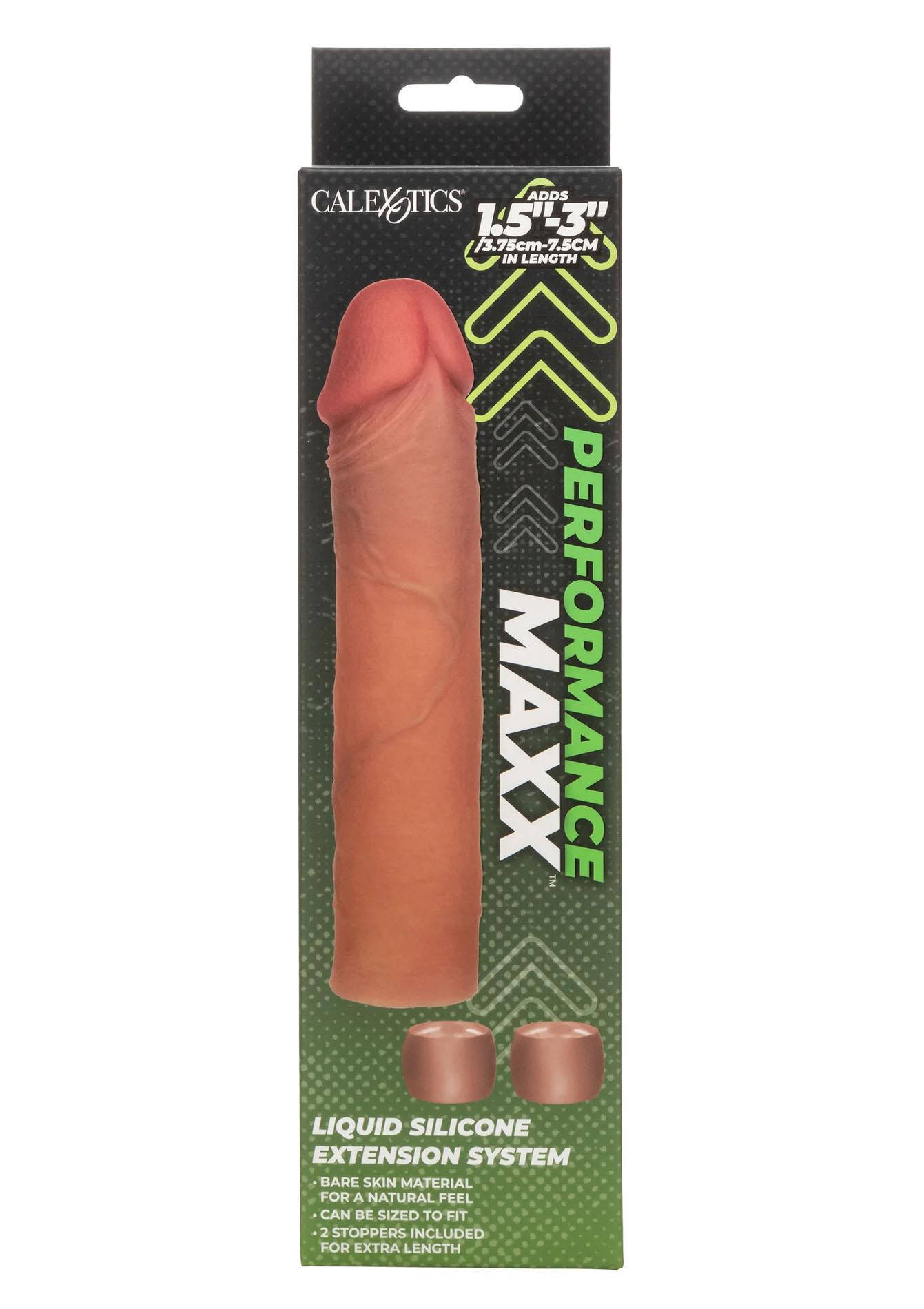 Przedłużka silikonowa Calexotics karmelowa 16 5 cm - obrazek 2