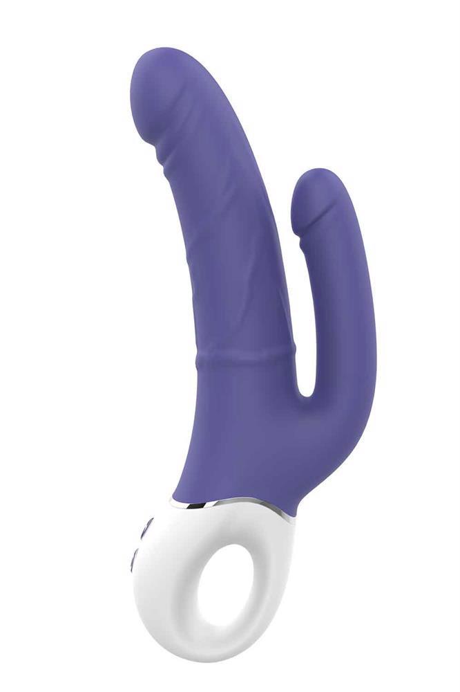 Podwójny wibrator silikonowy Vibes of Love Double Pleasure USB 23.5 cm - obrazek 2
