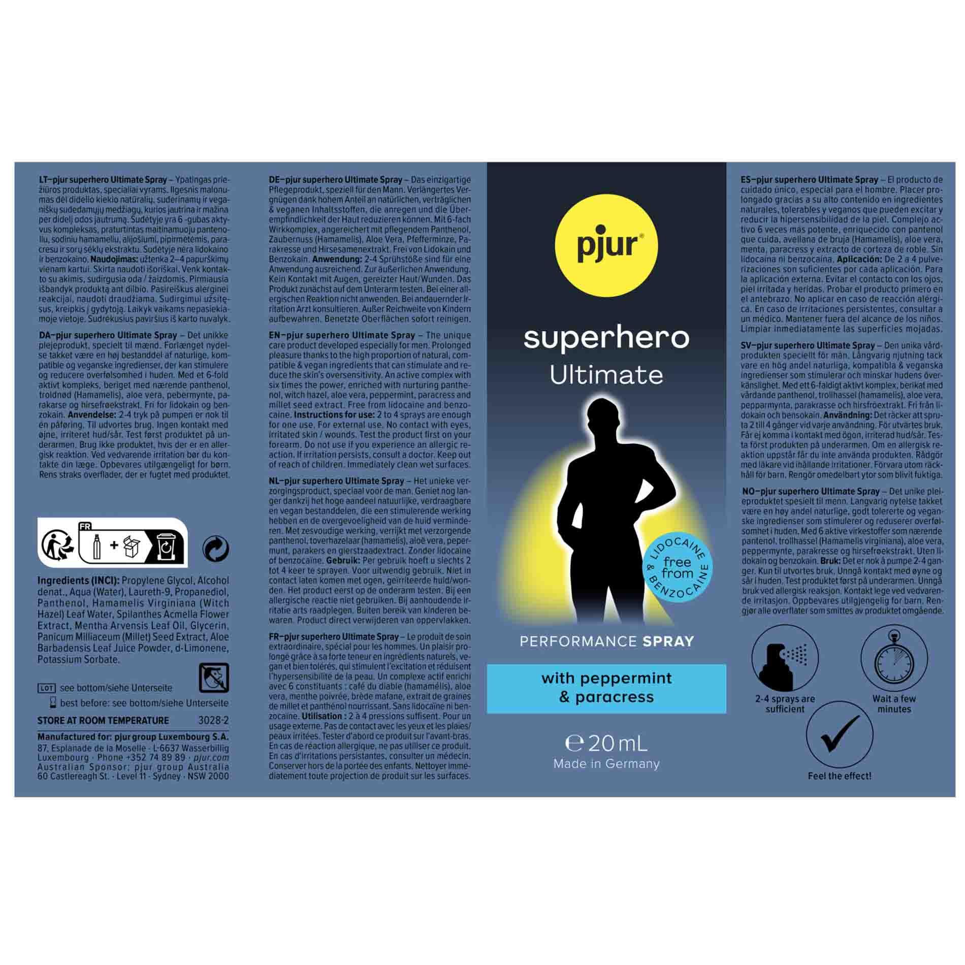 Spray opóźniający Pjur Superhero Ultimate 20 ml - obrazek 2