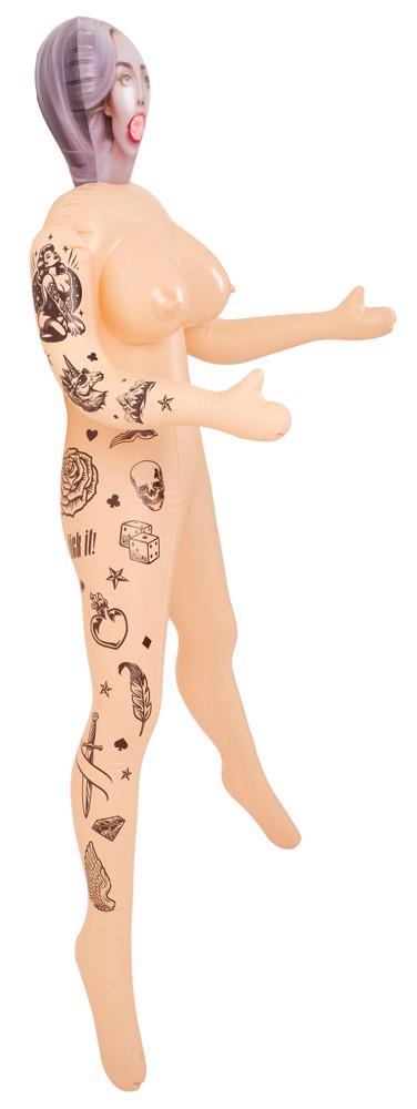 Dmuchana lalka miłosna NaughtyDollz z tatuażami 152 cm - obrazek 3