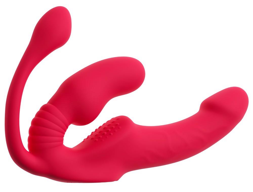 Wibrator strap on potrójny You2Toys USB 23 cm - obrazek 3