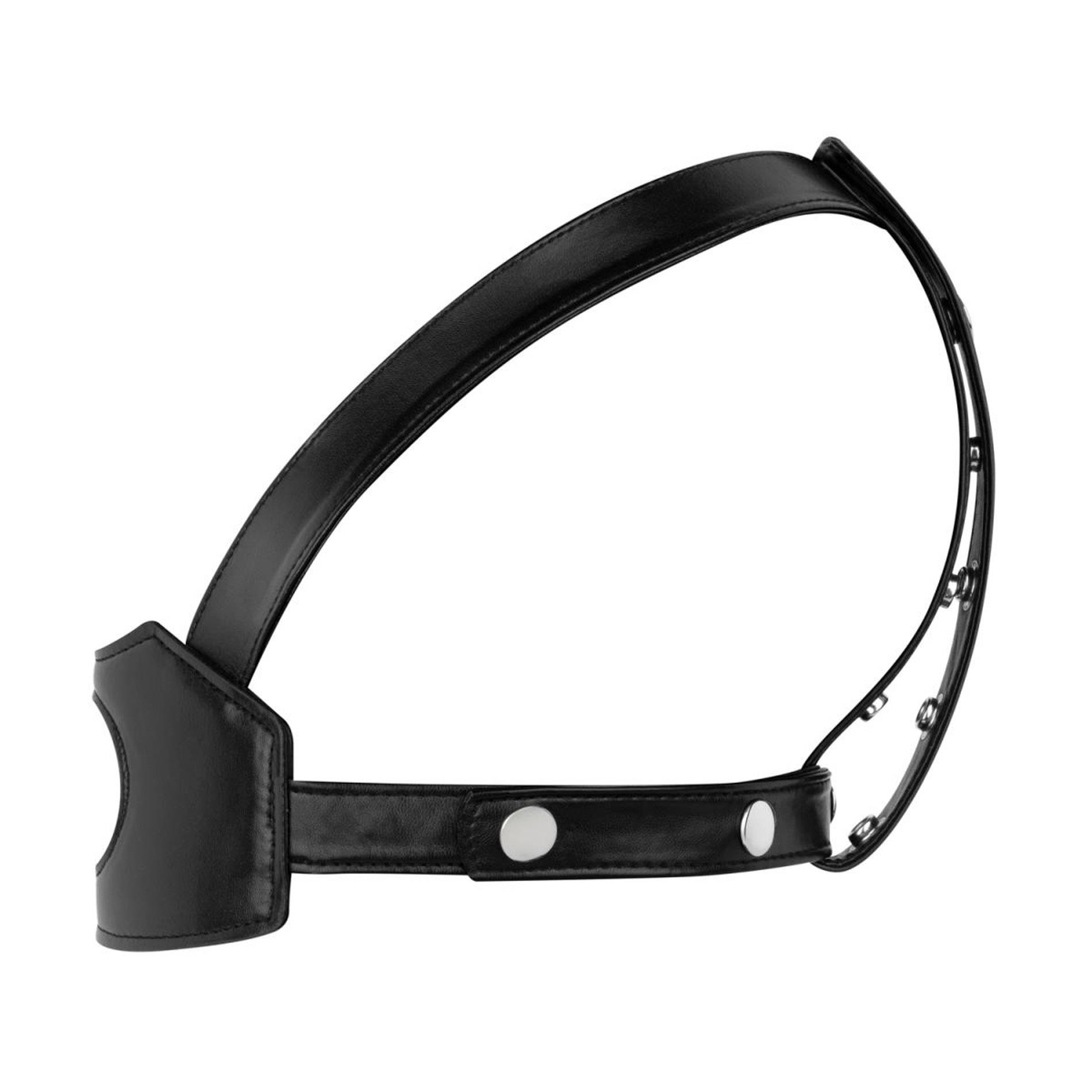Uprząż strap on na głowę Bedroom Fantasies czarna - obrazek 3