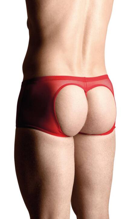 Bokserki męskie z wycięciem na pupie SoftLine 4493 czerwone M/L