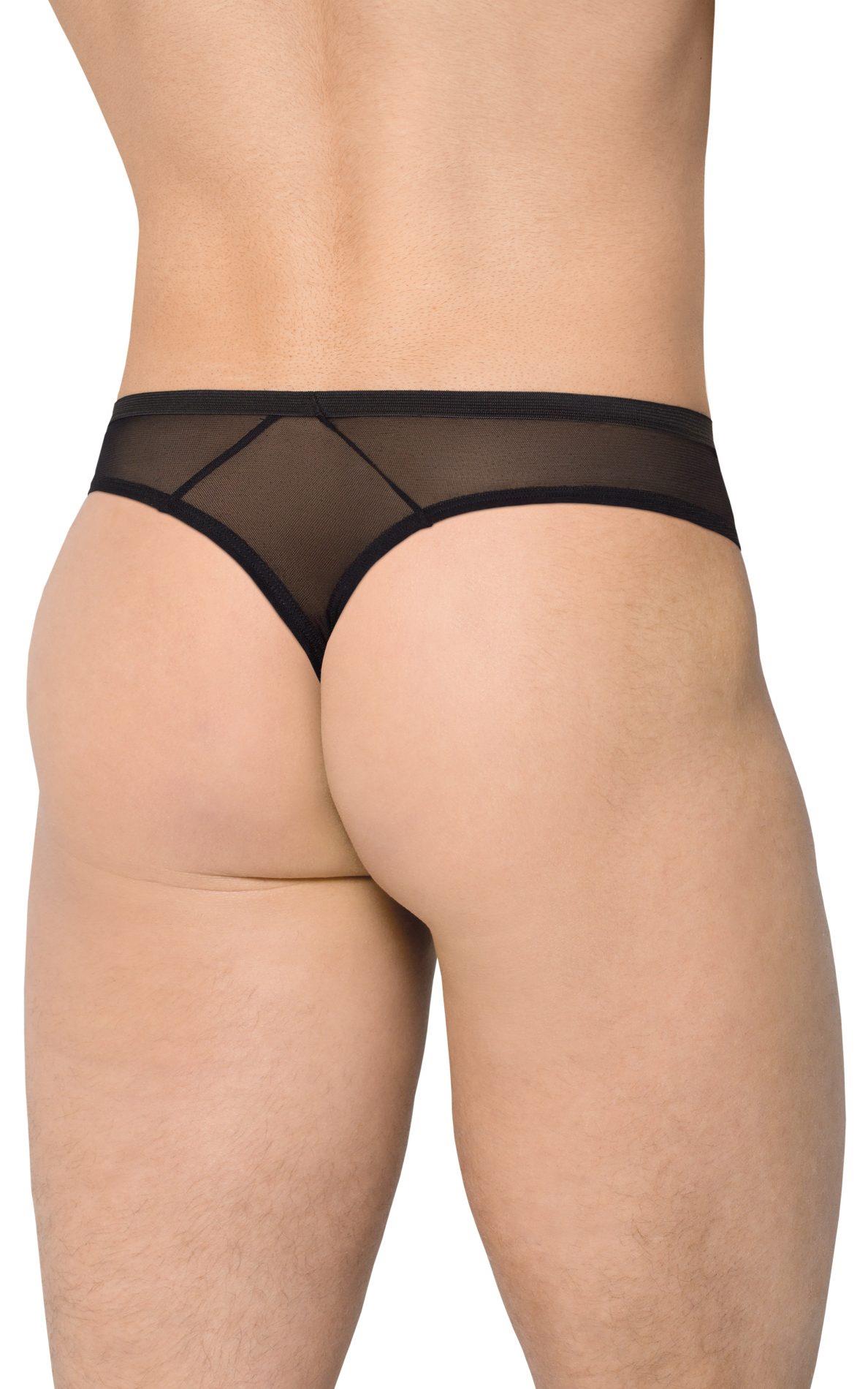 Stringi męskie wycięte SoftLine 4517 czarne XL - obrazek 2