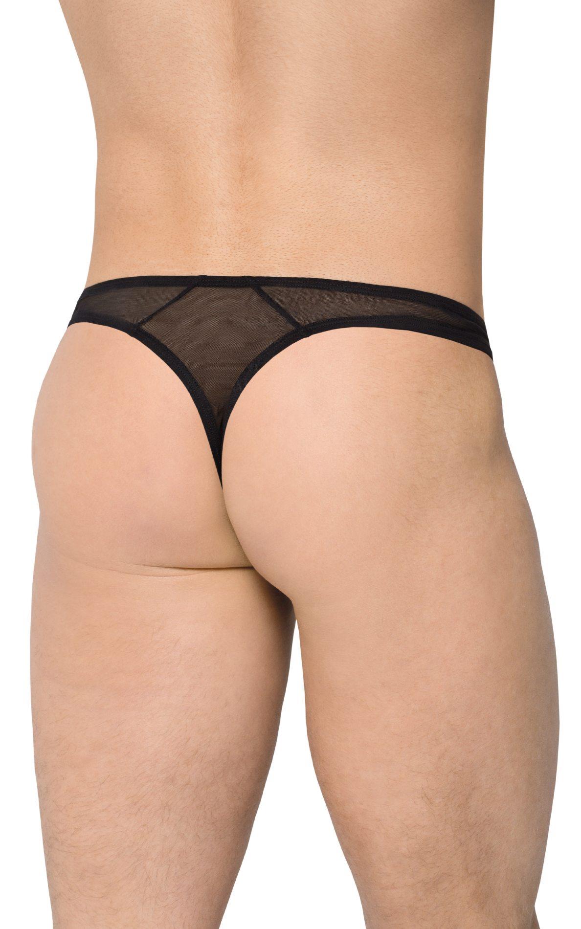 Stringi męskie wycięte SoftLine 4519 czarne M/L - obrazek 2