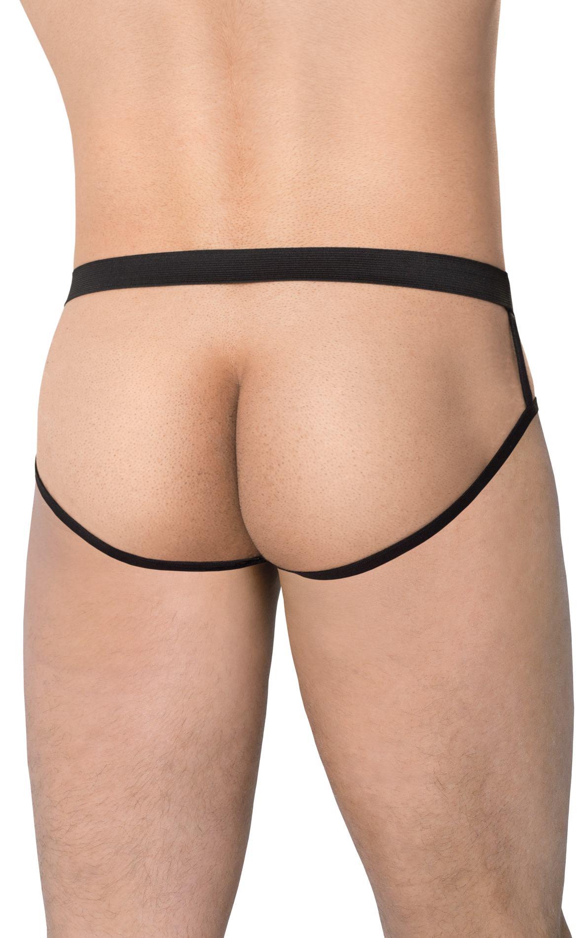 Stringi męskie ze wzorem zebry SoftLine 4532 czarne OneSize - obrazek 2