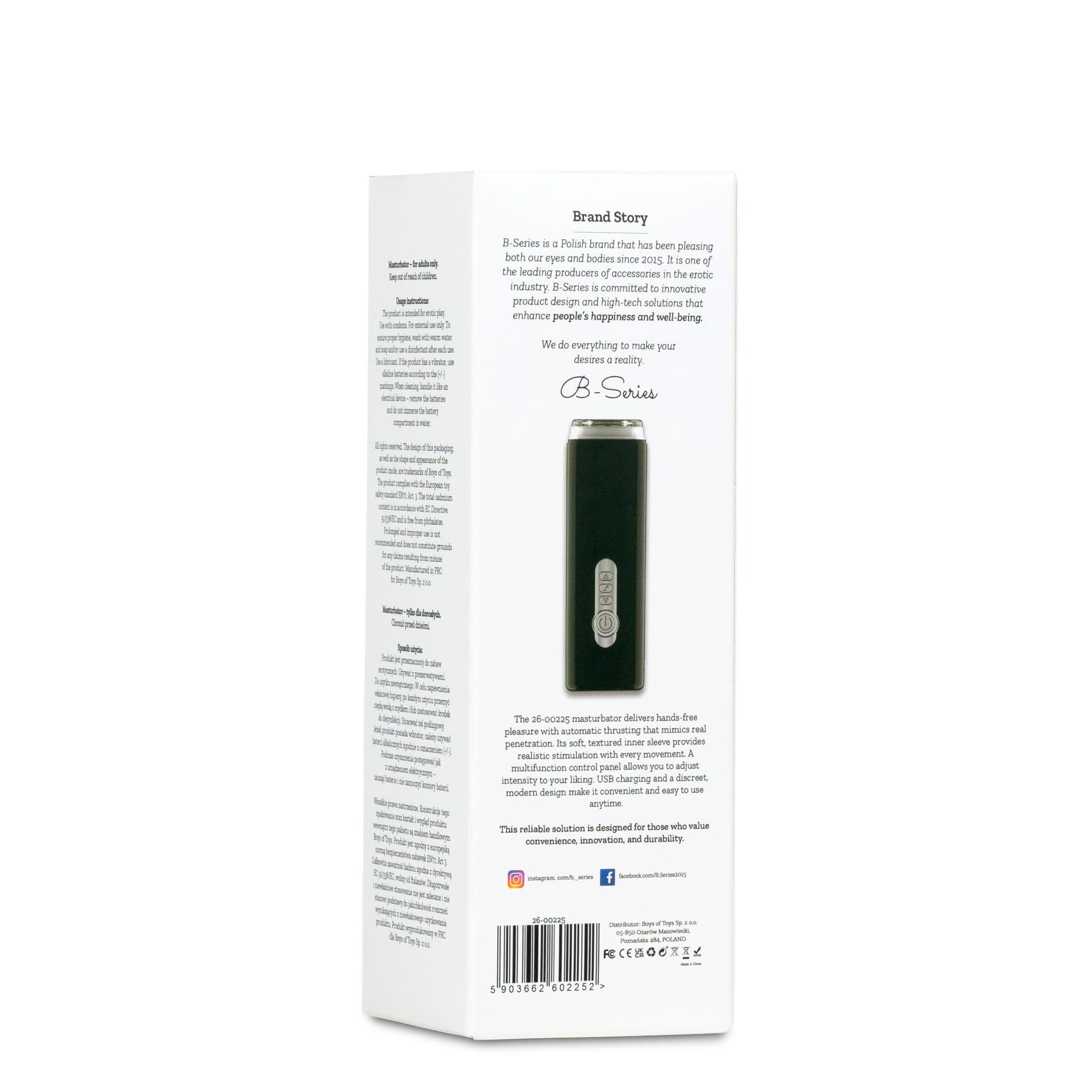 Automatyczny masturbator z ruchami posuwistymi B-Series Lyla USB 23 cm