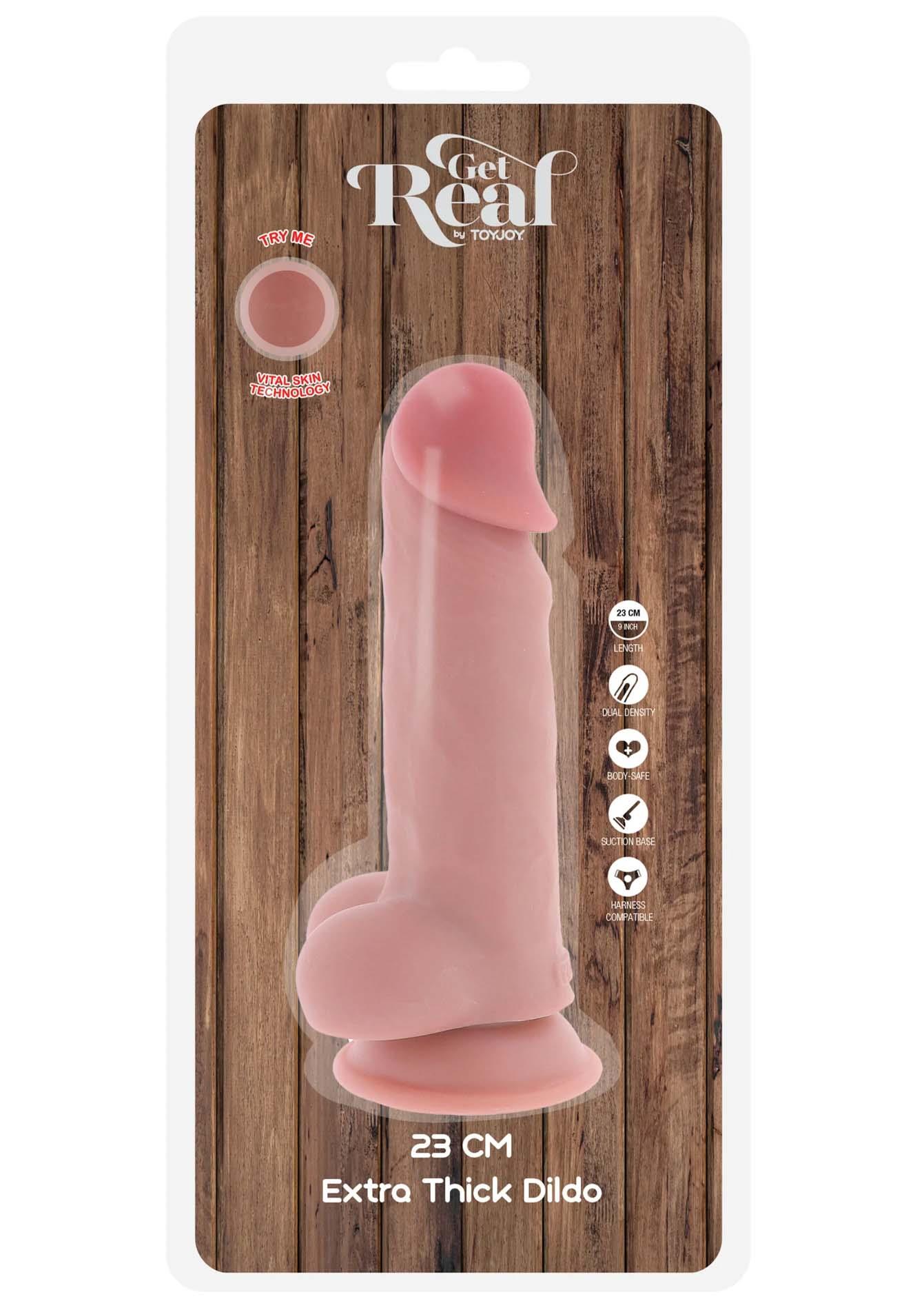 Realistyczne dildo dual density ToyJoy TPE 23 cm - obrazek 2