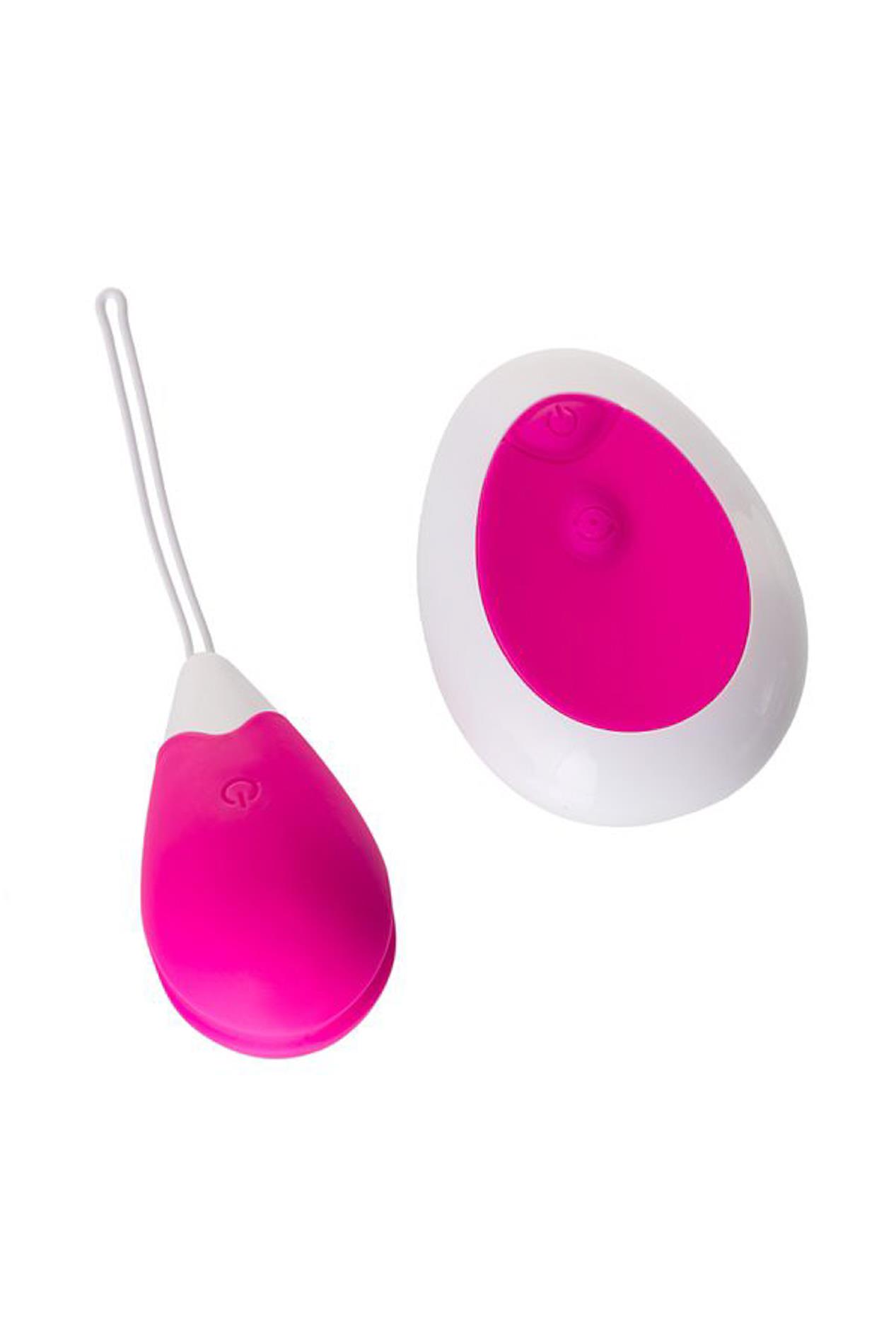 Wibrujące Jajo z Pilotem Silikonowe A-Toys Różowe Białe 12 cm - obrazek 4