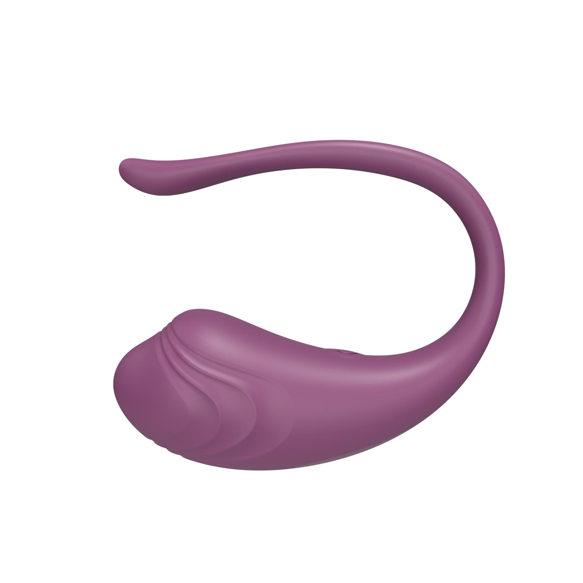 Jajeczko silikonowe wibrujące z aplikacją App Love Egg fioletowe 9,6 cm - obrazek 4