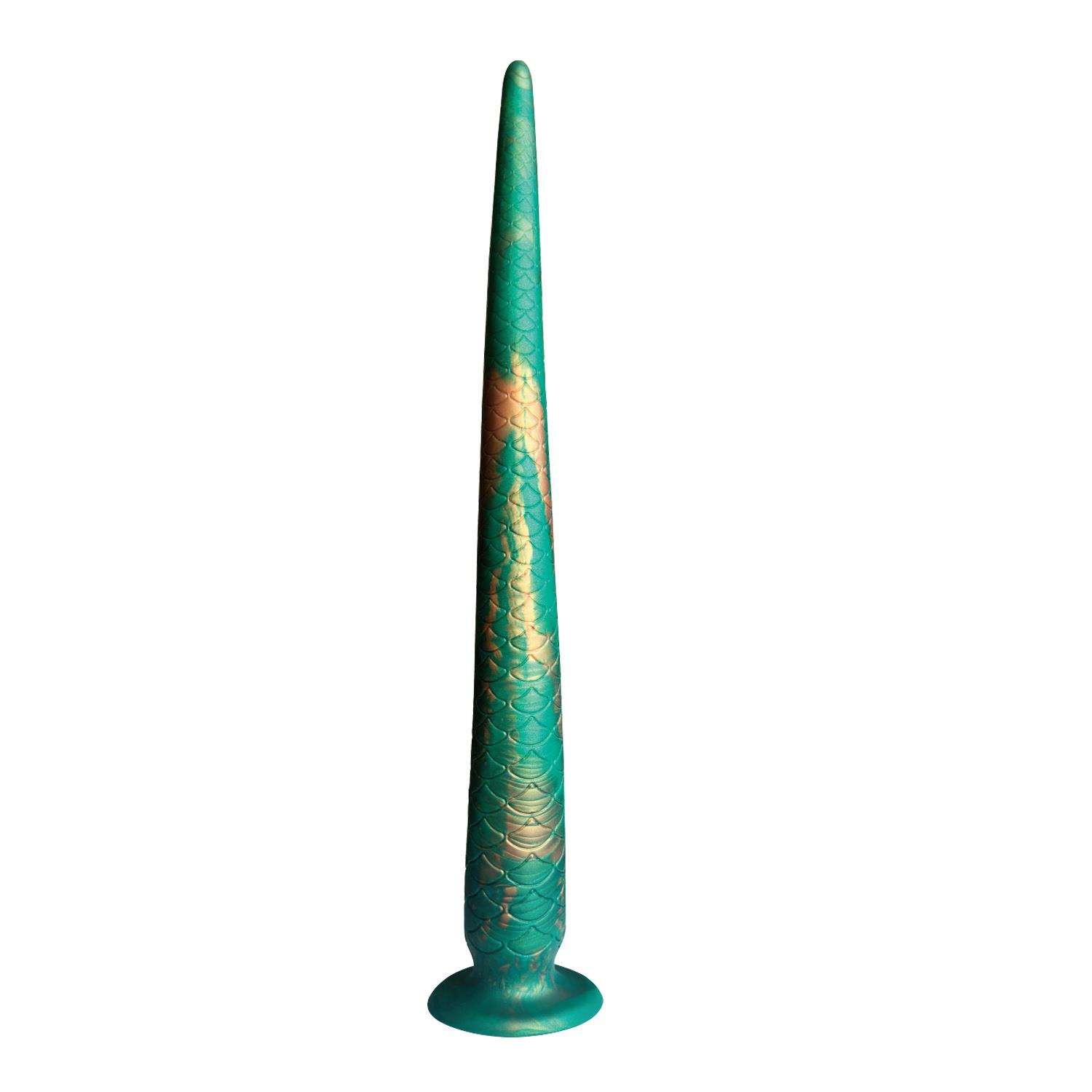 Dildo silikonowe Power Monsters Verdant Titan szmaragdowe 47 cm - obrazek 3