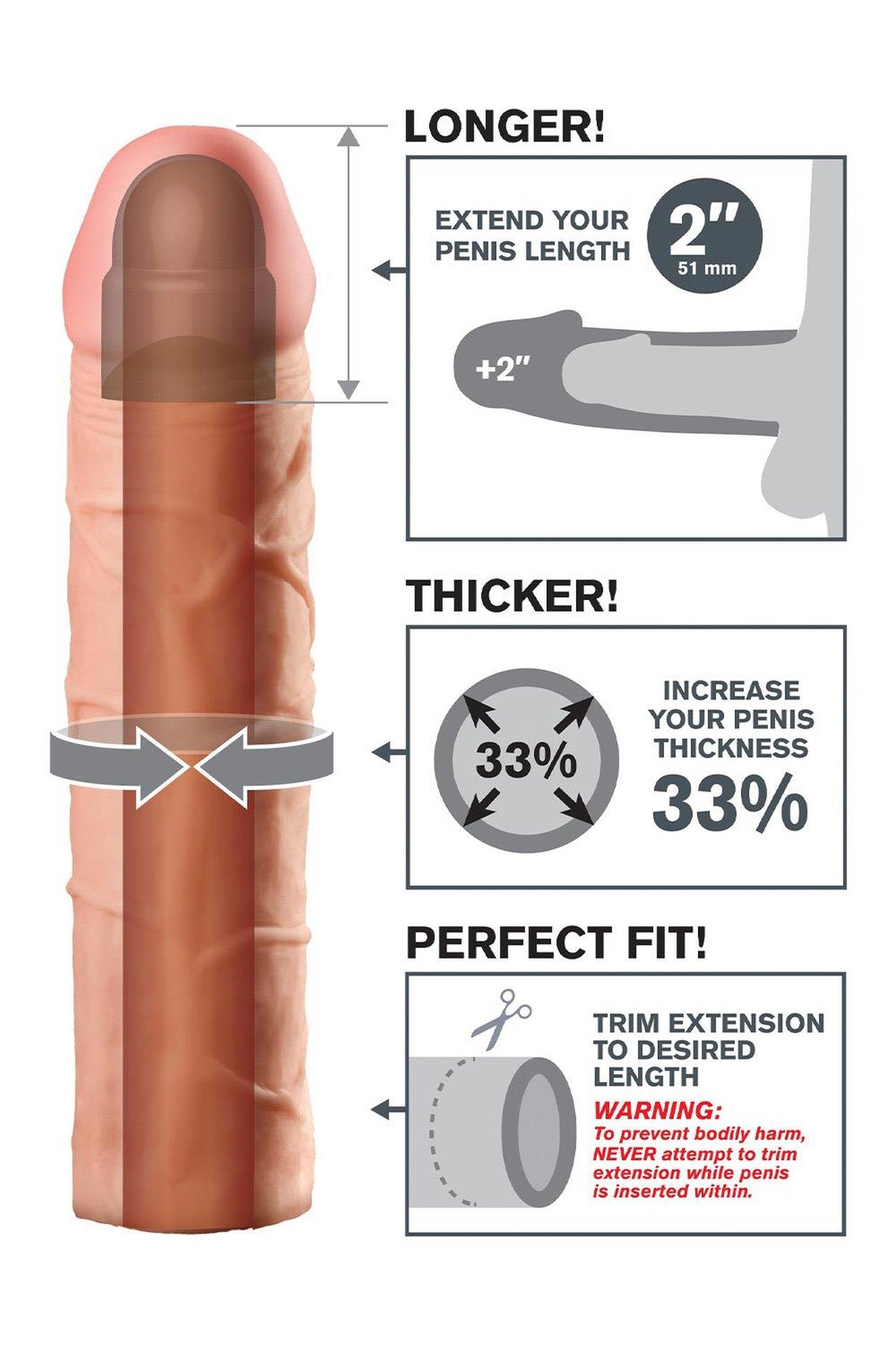 Przedłużka na penisa Fantasy Xtensions Perfect 5 cm - obrazek 2