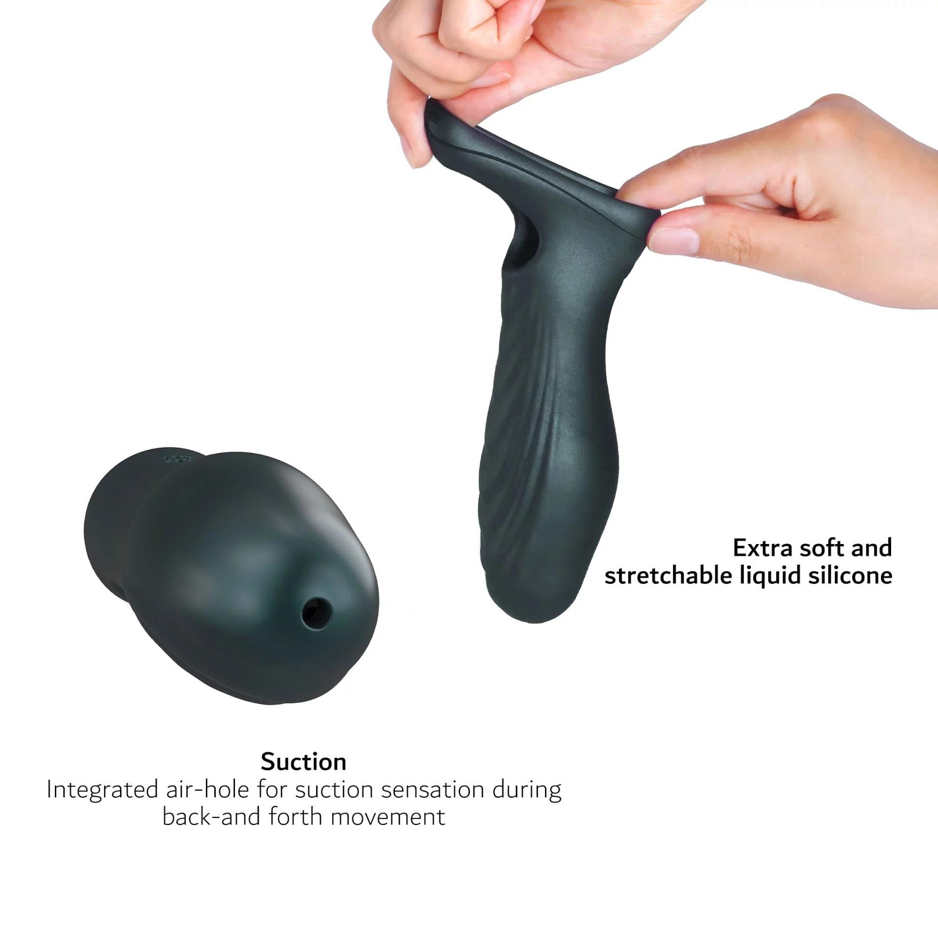 Przedłużka na penisa Ryzer Max Man.wand szara 18 cm - obrazek 4