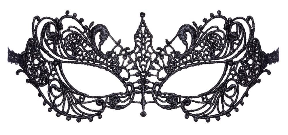 Opaska na oczy z otworami Cottelli ACCESSOIRES czarna - obrazek 2